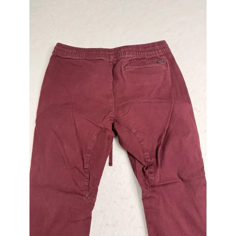 PacSun Burgundy Men’s Jogger Pants Elastic Waist Flat Front Pre-Owned Size L - Picture 6 of 6